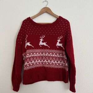 ❤️🩹 Red Reindeer Christmas Sweater +FREE GIFT!
